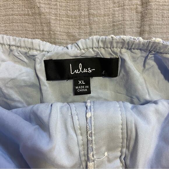 NWOT Lulus Perfectly Angelic Light Blue Embroidered Floral Mini Dress - Picture 10 of 11